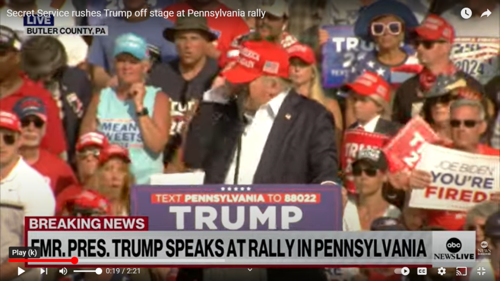 Secret Service rushes Trump offstage after shots fired at Pennsylvania rally