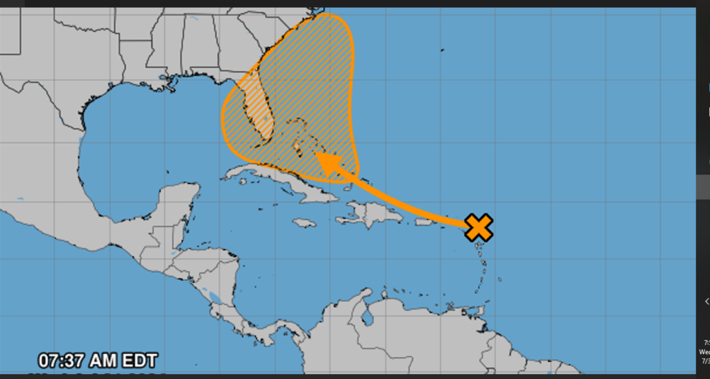 Tropical depression primed to form this weekend