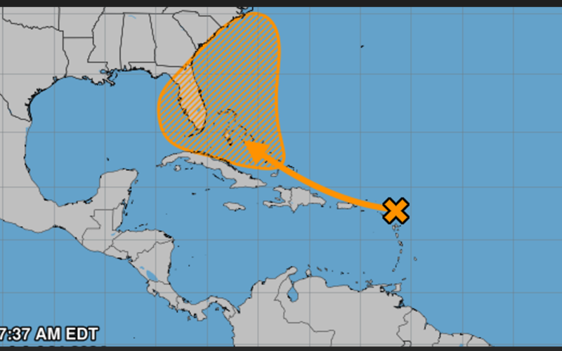 Tropical depression primed to form this weekend