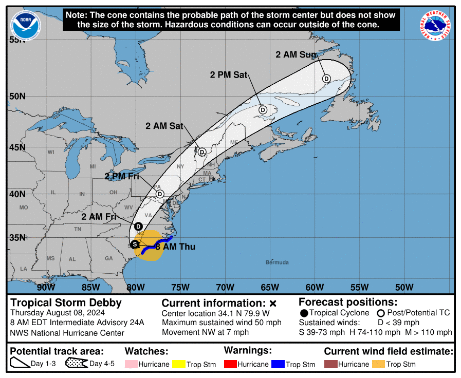 Hurricane Ernesto expected to form next week and head towards the