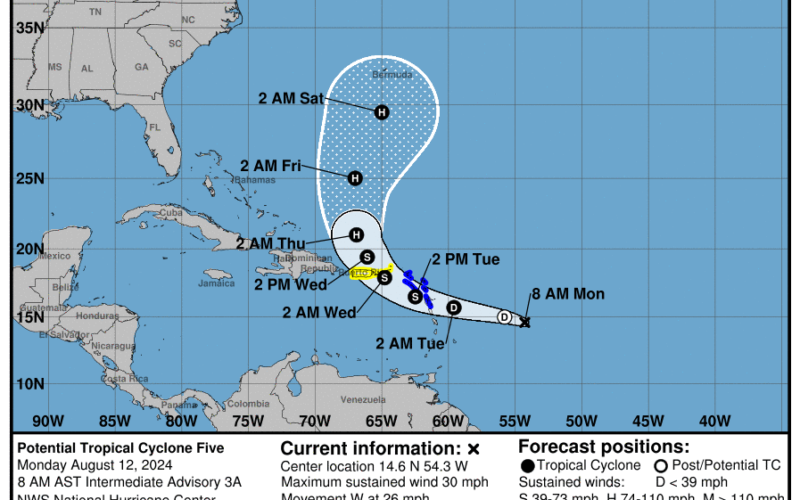 Potential Tropical Cyclone Five is expected to become the third hurricane of 2024 season