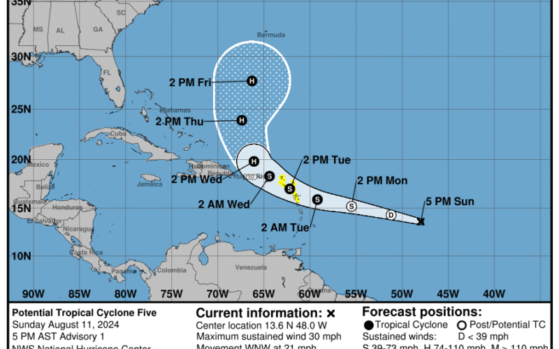 'Fish storm' expected to pass north of the USVI as a strong tropical cyclone