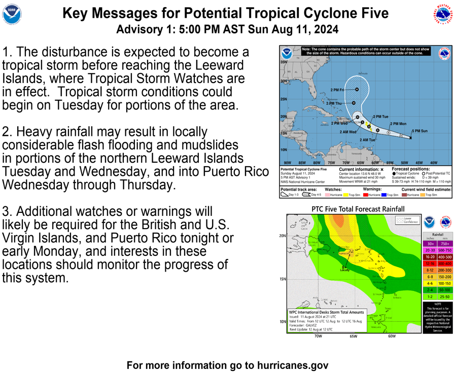 'Fish storm' expected to pass north of the USVI as a strong tropical cyclone