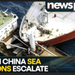 China and Philippines trade blame after ships collide again in disputed waters