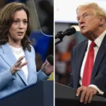 Dueling Harris and Trump rallies in the same Atlanta arena showcase America’s deep divide