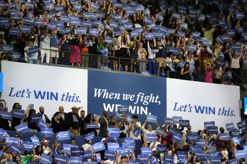 Dueling Harris and Trump rallies in the same Atlanta arena showcase America’s deep divide