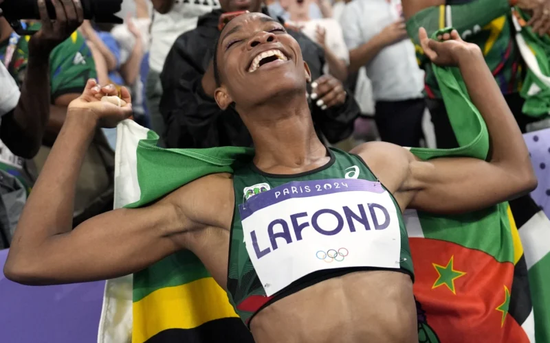 Triple jump champion Thea LaFond on winning Dominica’s first Olympic medal: ‘It’s a really big deal’