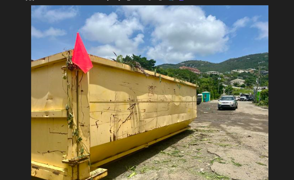 Landscaping companies turned away from storm debris bin sites on St. Thomas