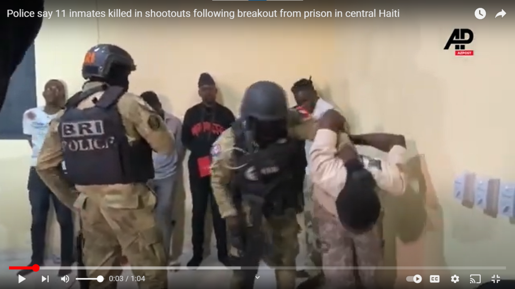 Police say 11 inmates killed in shootouts following breakout from prison in central Haiti