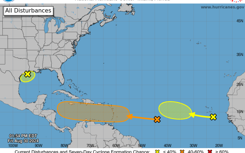 NHC tracking two tropical waves approaching our region