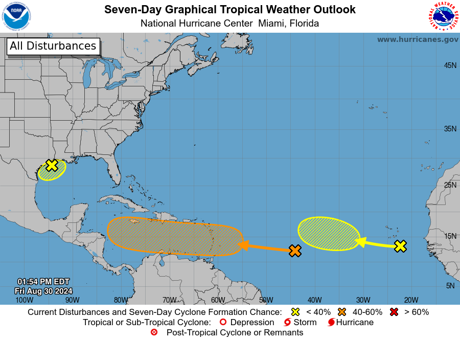 NHC tracking two tropical waves approaching our region