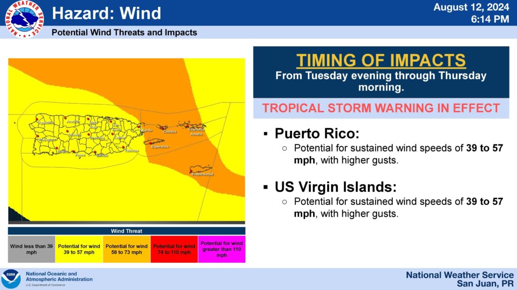 Tropical Storm Ernesto looms as a rain threat to the USVI and Puerto Rico