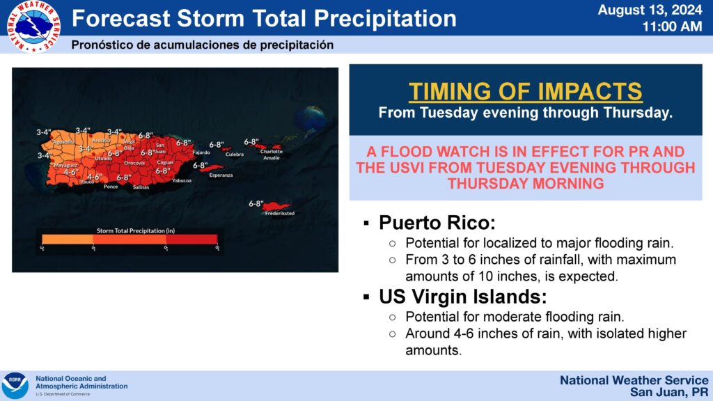 Hurricane Watch in effect for the Virgin Islands, Vieques and Culebra