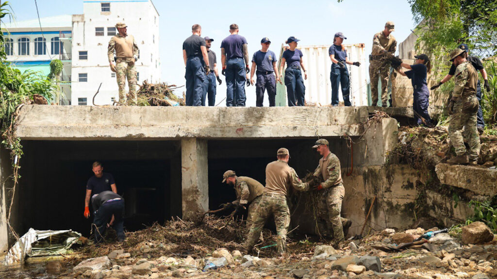 HMS Trent helps BVI recover from Tropical Storm Ernesto