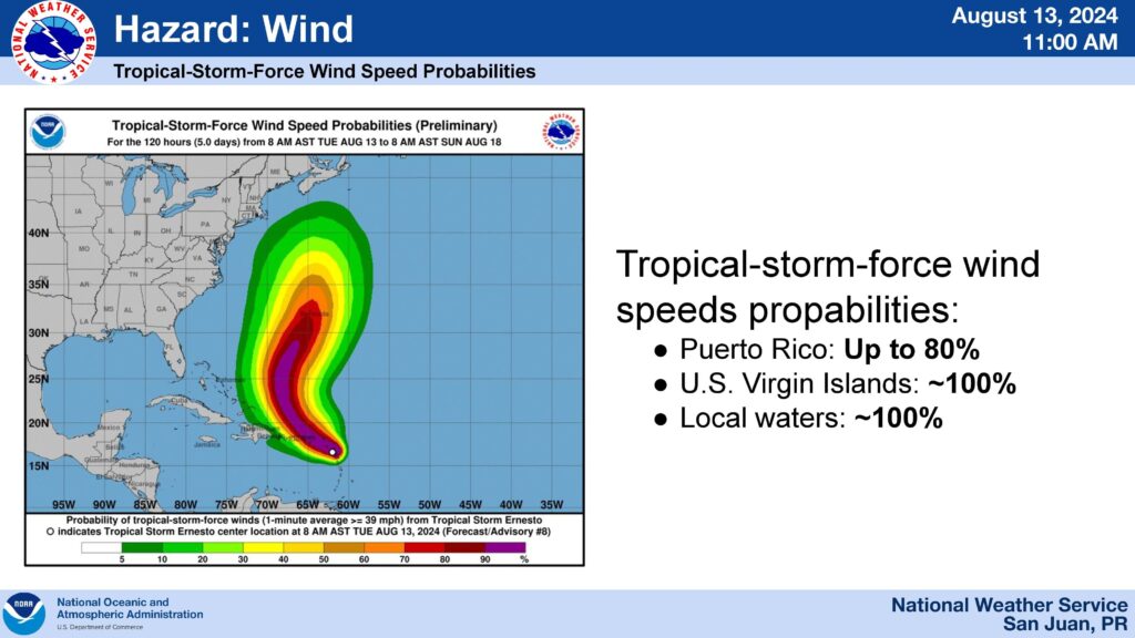 Hurricane Watch in effect for the Virgin Islands, Vieques and Culebra