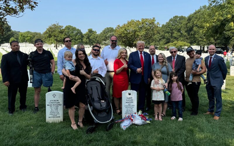 Trump creates trademark dumpster fire during Arlington National Cemetery visit