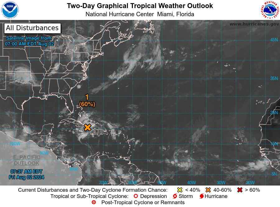 Invest 97L heads for the Gulf of Mexico