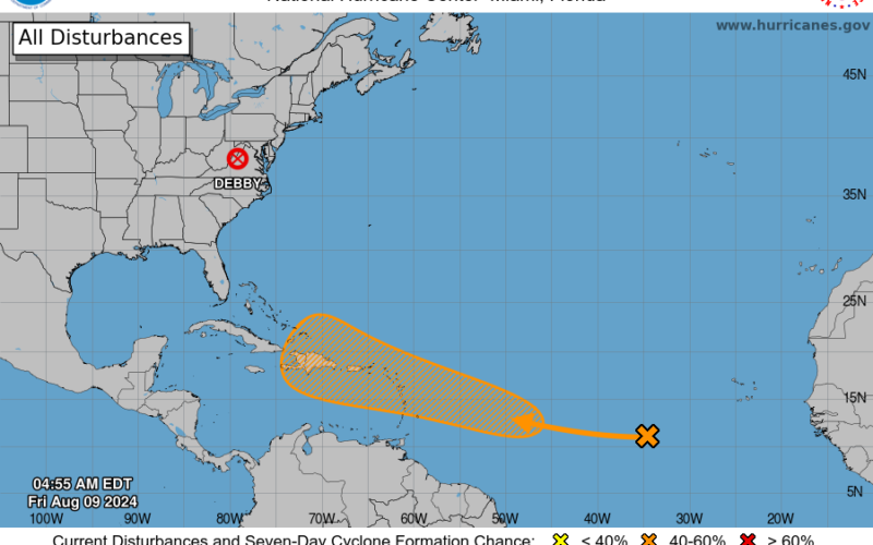 Tropical wave could approach the Greater Antilles by midweek