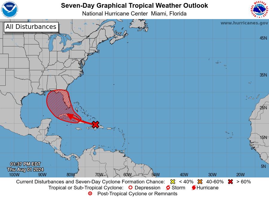 Florida faces flood threat as Invest 97L shifts west