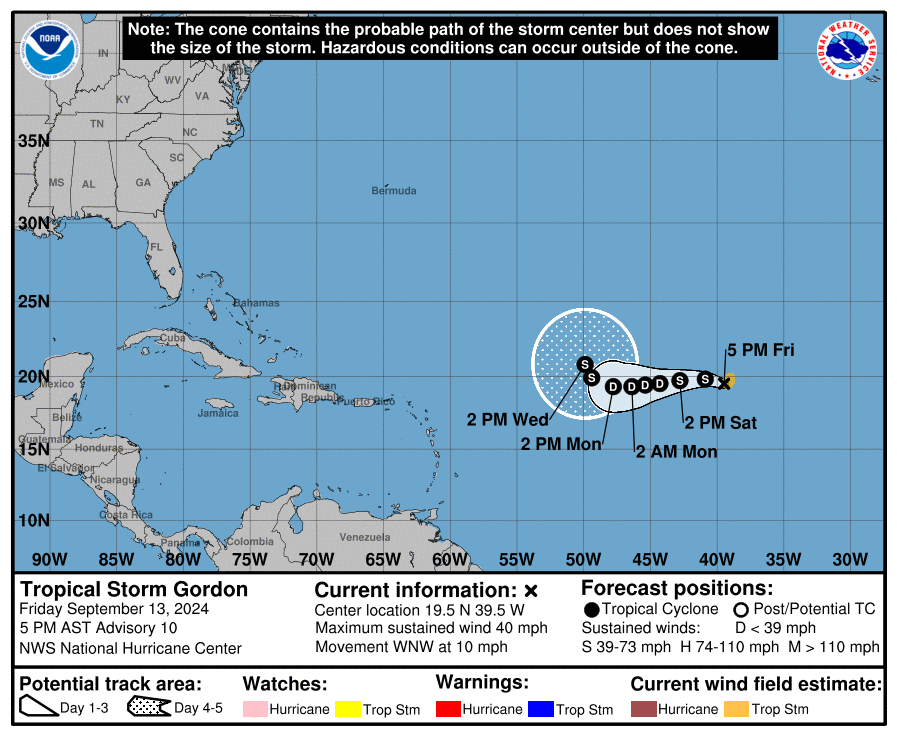 NHC monitoring Invest 94-L, another disturbance near the United States