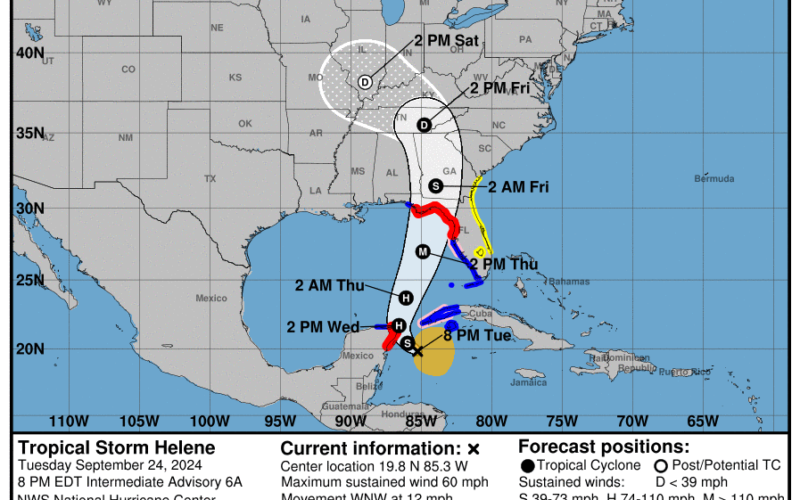 Tropical Storm Helene forms in Caribbean Sea