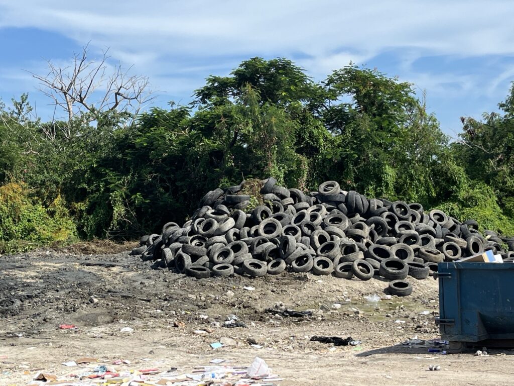 VIWMA and DPW remove dumped tires from Concordia bin site