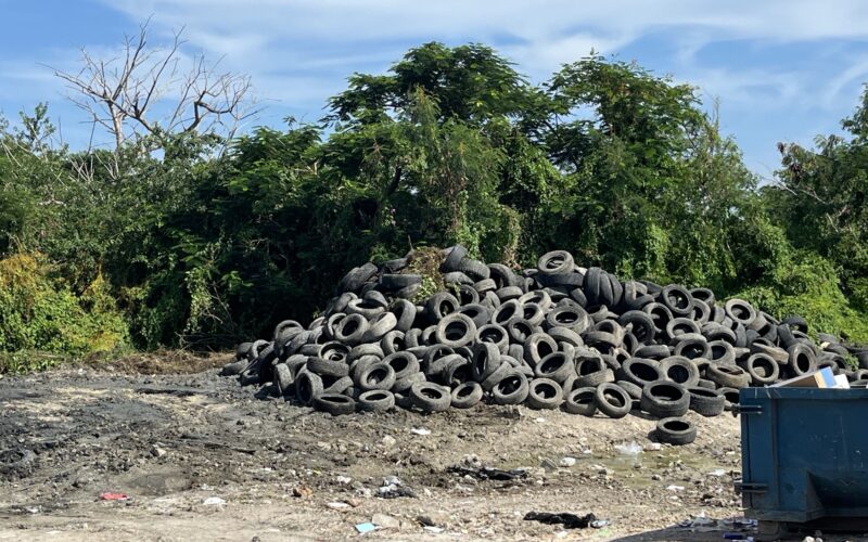 VIWMA and DPW remove dumped tires from Concordia bin site