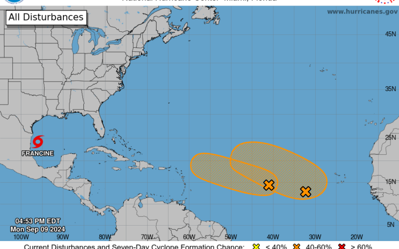 Invest 92-L slowly gaining traction in central Atlantic