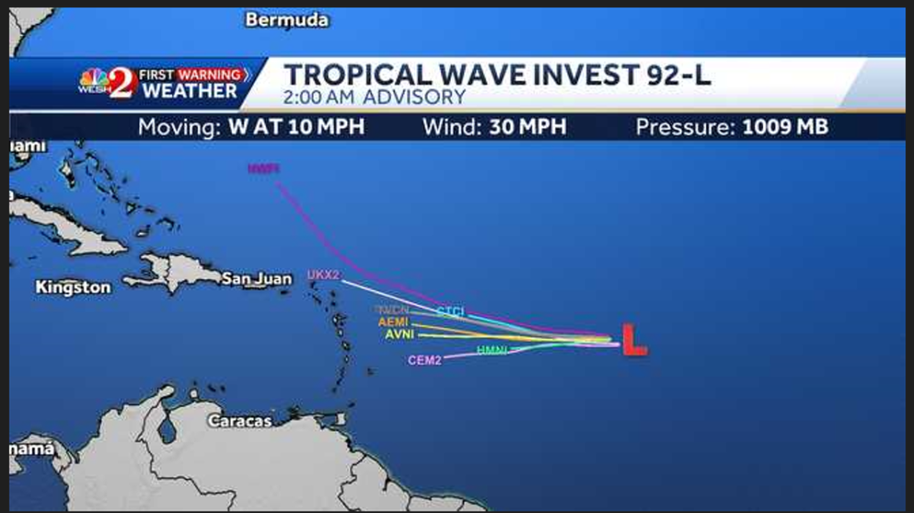 NHC monitoring Invest 92-L, Invest 93-L, more as they attempt to organize in Atlantic