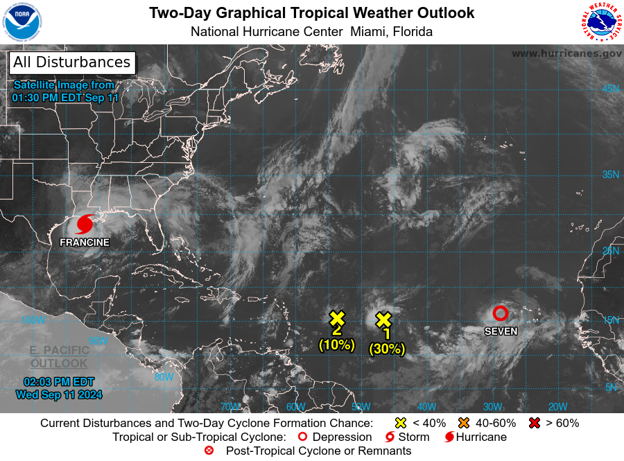 NHC monitoring Invest 92-L, Invest 93-L, more as they attempt to organize in Atlantic