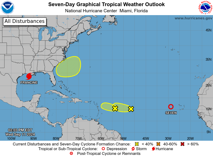 NHC monitoring Invest 92-L, Invest 93-L, more as they attempt to organize in Atlantic