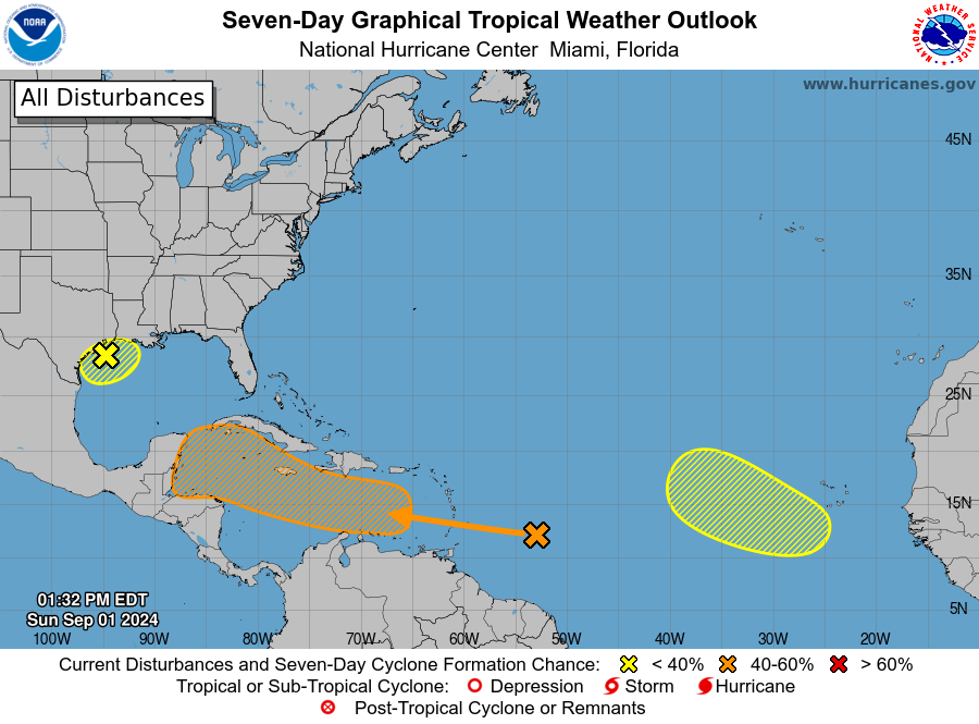 Disturbance 1 reaches the Lesser Antilles tomorrow