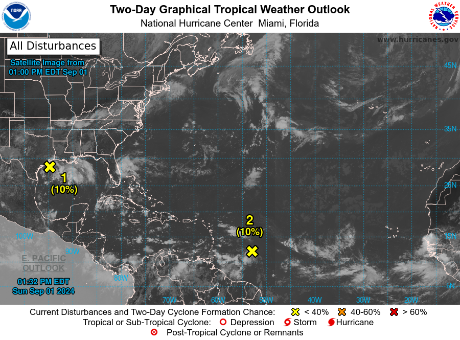 Disturbance 1 reaches the Lesser Antilles tomorrow