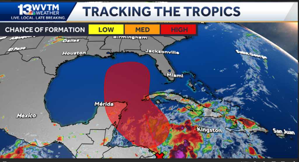 Increasing tropical threat between the Caribbean and Gulf this week