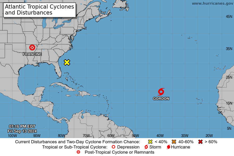 NHC monitoring Invest 94-L, another disturbance near the United States