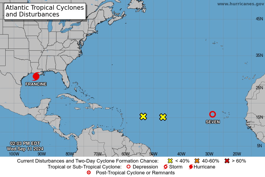 NHC monitoring Invest 92-L, Invest 93-L, more as they attempt to organize in Atlantic