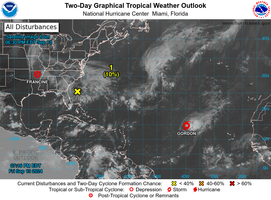 NHC monitoring Invest 94-L, another disturbance near the United States