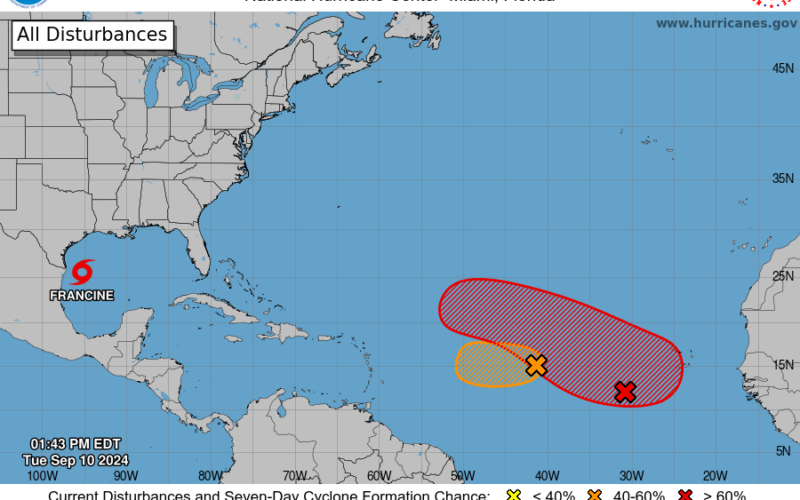 NHC monitors Invest 92-L, wary it will become Tropical Storm Gordon