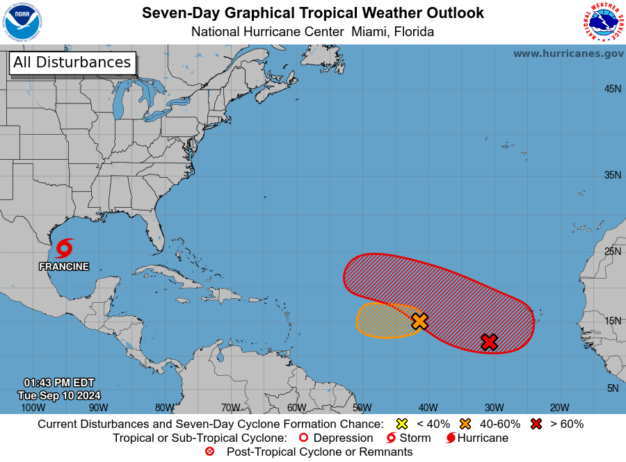 NHC monitors Invest 92-L, wary it will become Tropical Storm Gordon