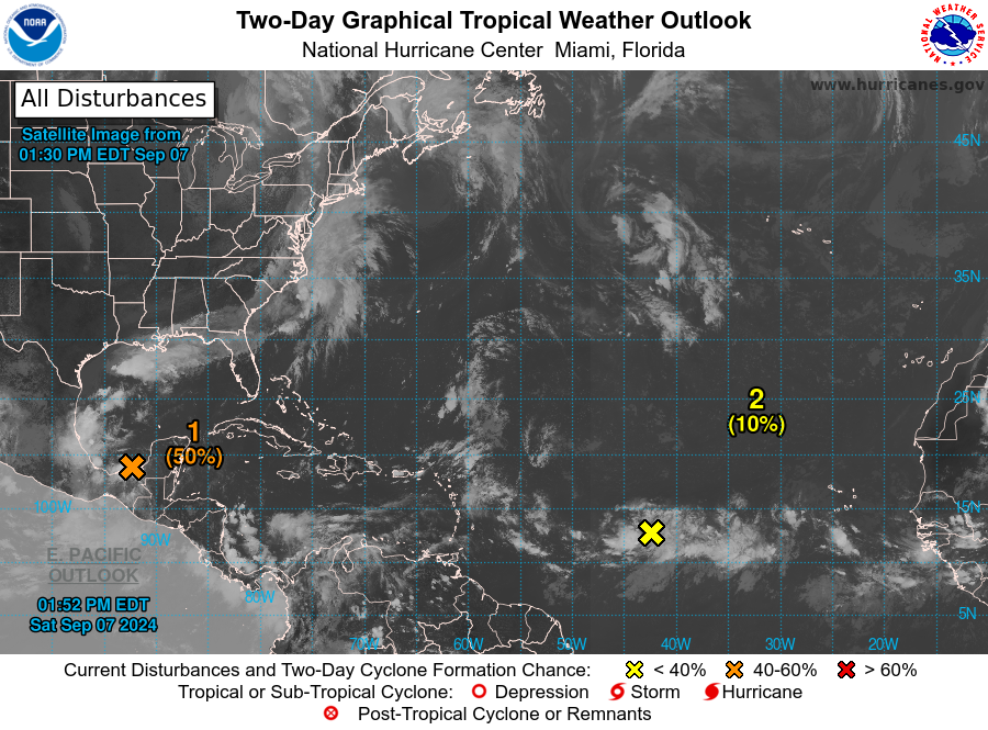 Dry air still impeding possible storm development