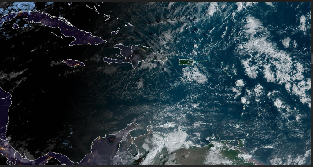 Breezy, partly sunny, pleasant conditions