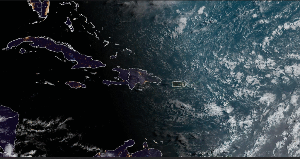 St. Croix: Partly sunny, breezy, afternoon shower, high 89