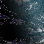 St. Croix: Partly sunny, breezy, afternoon shower, high 89