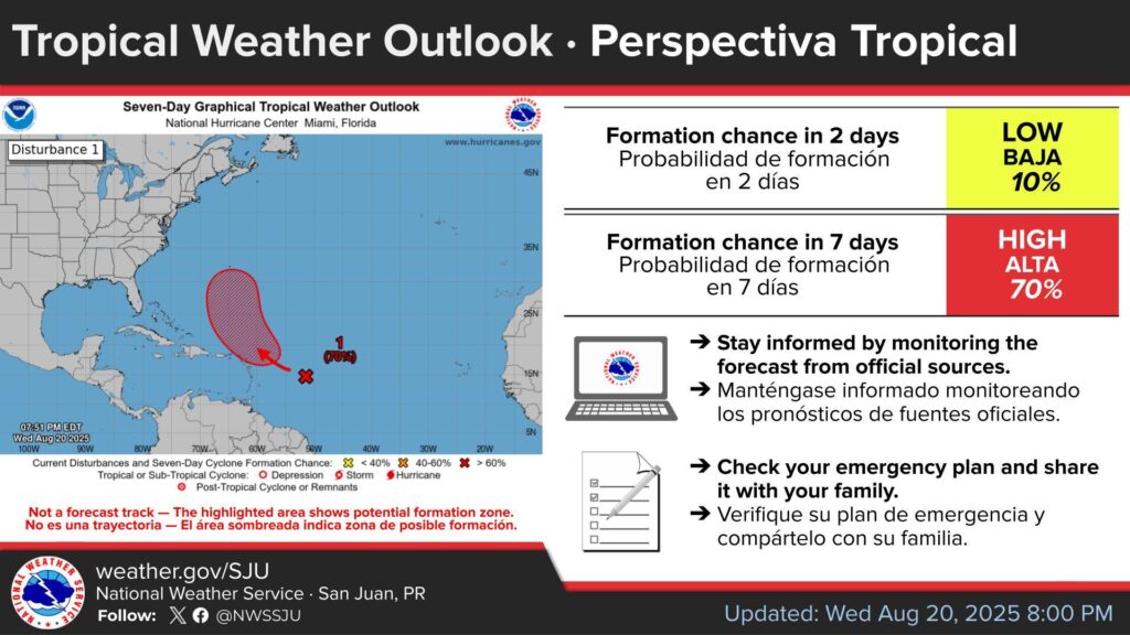 St. Croix: Clouds yielding to sunshine, some morning rain, high 92