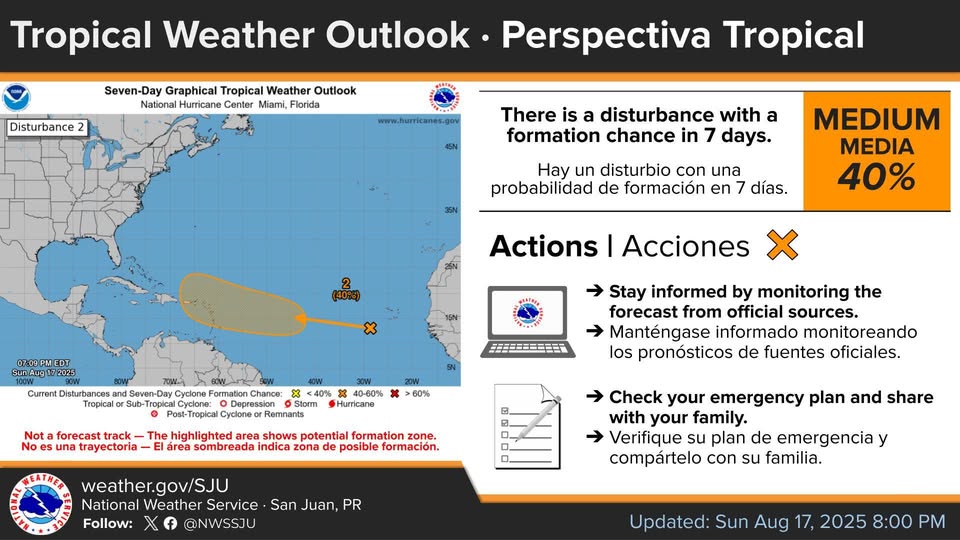 St. Croix: Gusty winds, heavy rainfall from Hurricane Erin’s outer rainbands