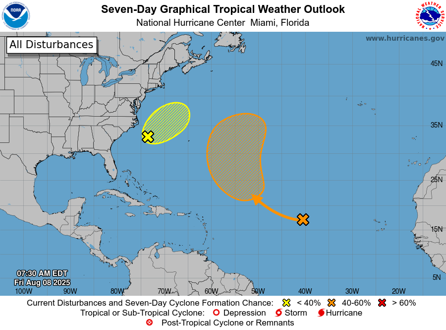 St. Croix: Partly sunny with a shower in places and a high of 91