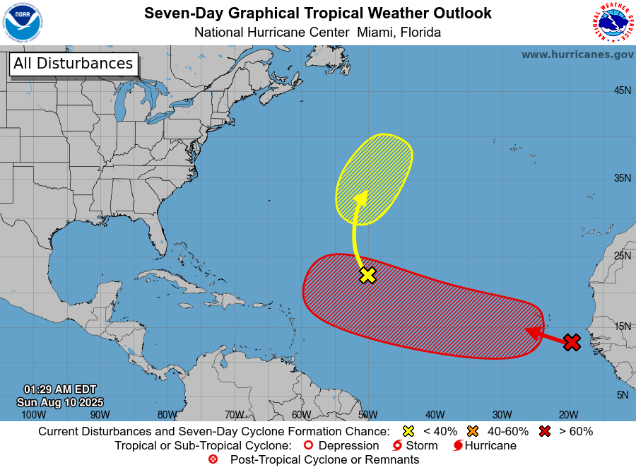 St. Croix: Partial sunshine with a shower in places and a high of 92