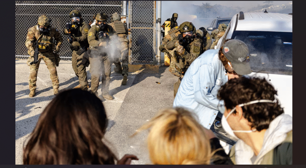 In anti-ICE protest, Illinois Democrats tear-gassed, pepper-sprayed by federal agents