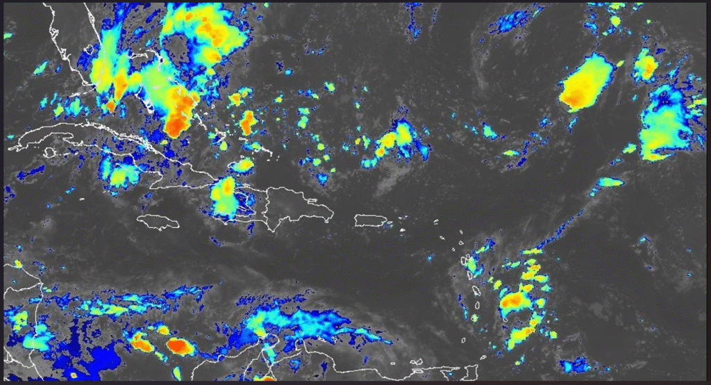 Tropical wave arrives tomorrow; cloudy, rainy, high 92 today