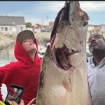 Young man and the sea: Teen fishing off New England coast catches huge halibut bigger than him